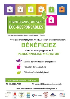 Affiche commercants artisans éco-responsables